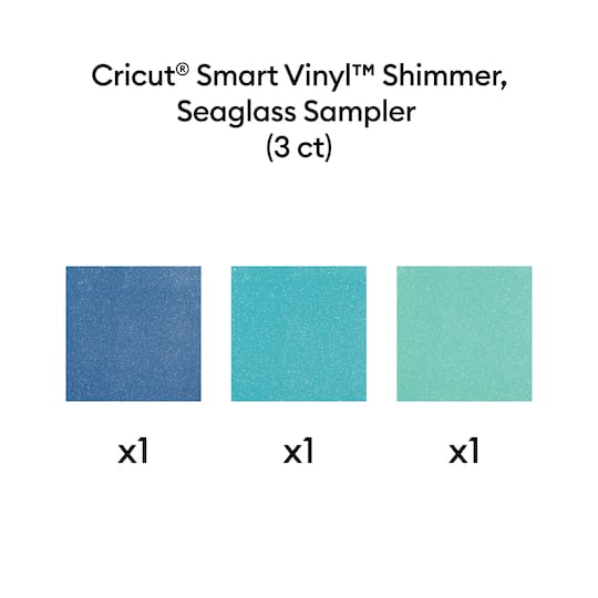 Cricut® Smart Vinyl™ Matless Permanent Shimmer Vinyl Seaglass Sampler